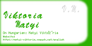 viktoria matyi business card